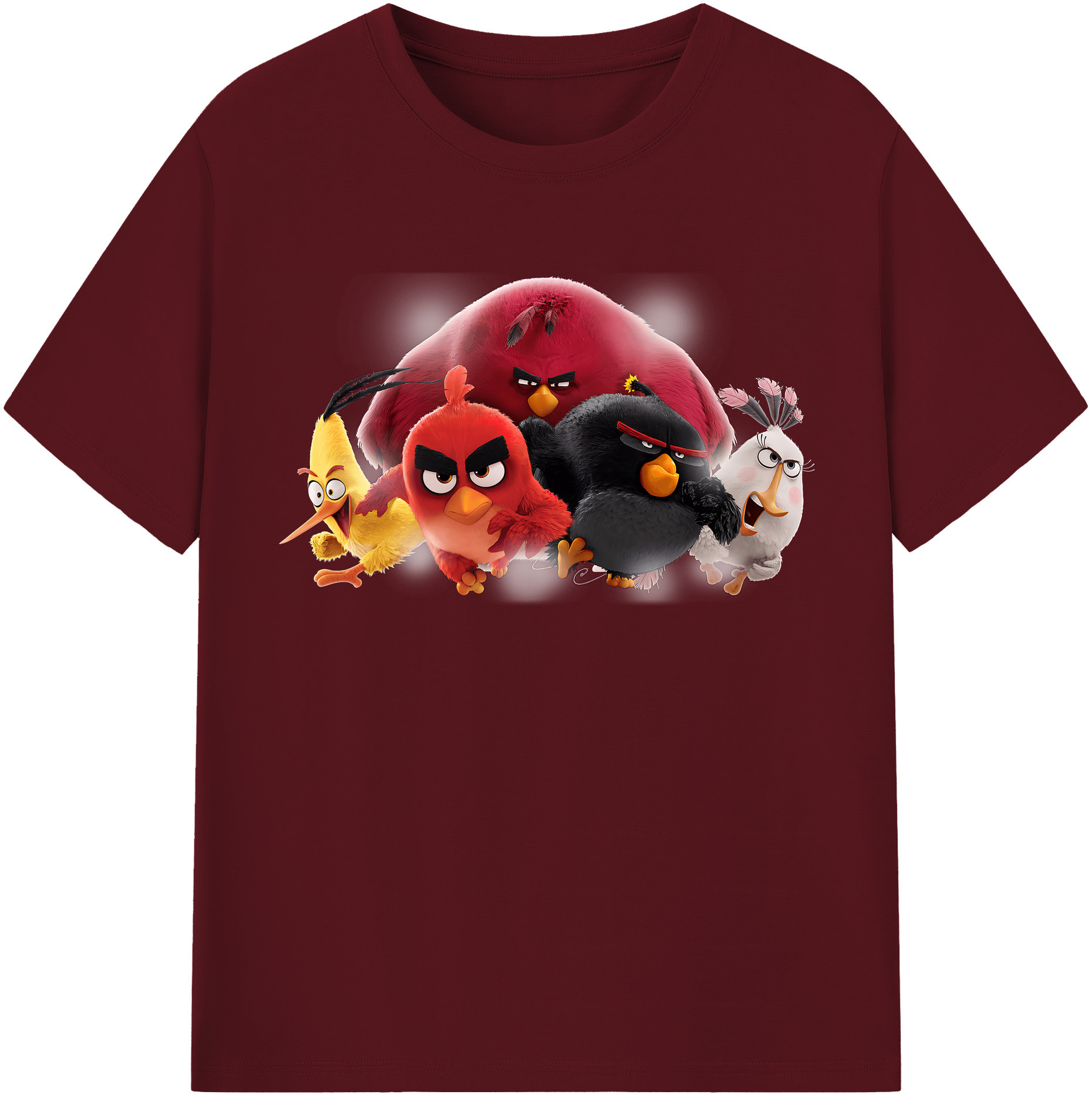 （画像用） Angry Birds アングリーバード 綿100％半袖Tシャツ（フロントプリント）